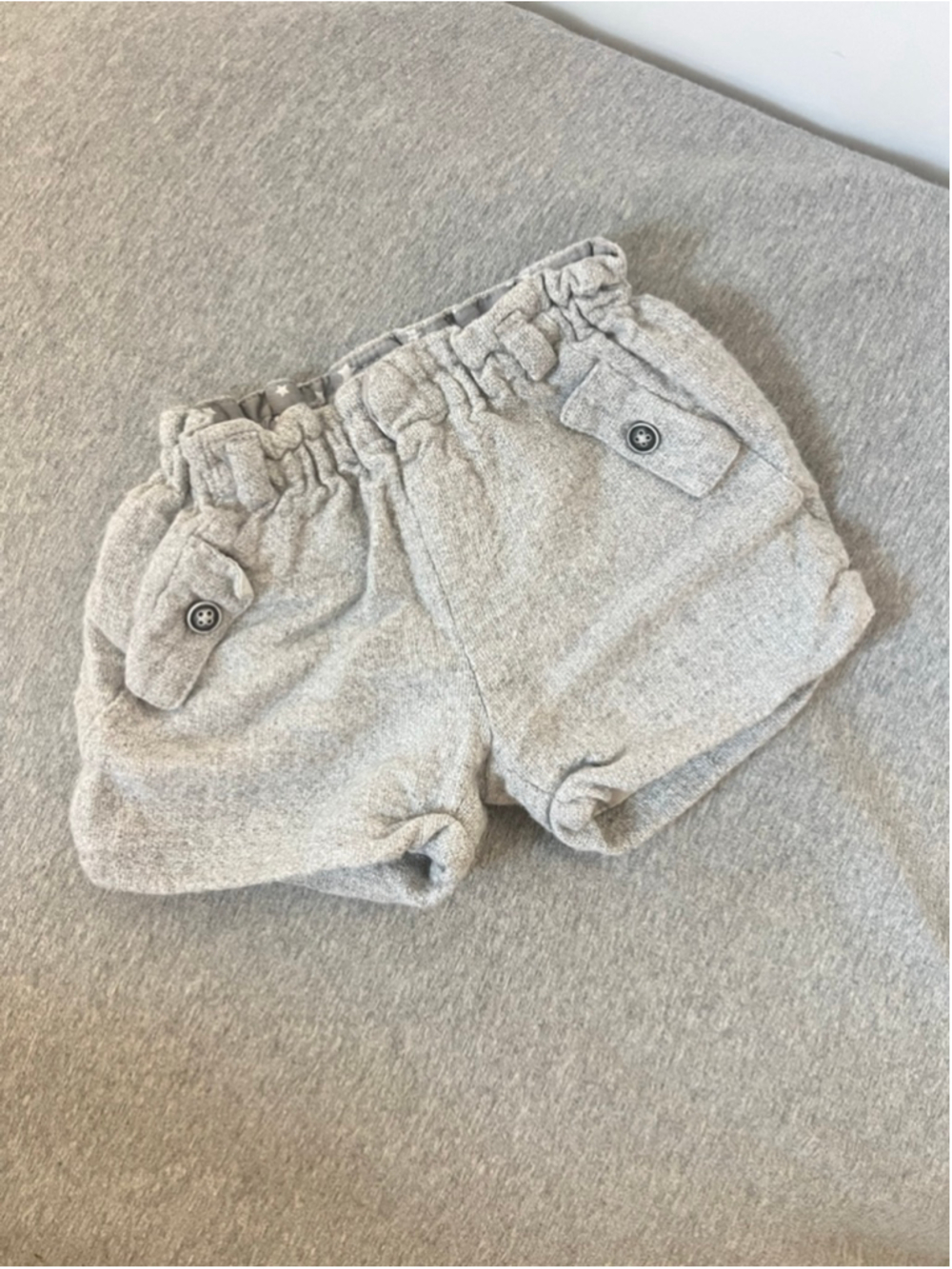 Baby Zara Girl Gray Shorts 6-9 Months Wool Blend